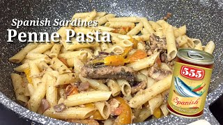 Easy Spanish Sardines Penne Pasta Recipe  Pasta Spanish Sardines in Can [upl. by Lael]