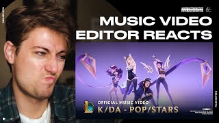 Video Editor Reacts to KDA  POPSTARS ft Madison Beer GIDLE Jaira Burns [upl. by Daitzman]