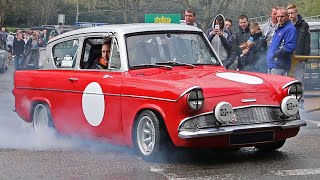 Ford Anglia 105e Compilation  Leaving Car Meets [upl. by Wampler745]