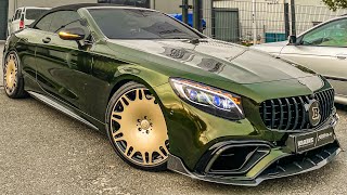 CUSTOM BRABUS S63 AMG CABRIOLET Crazy Brabus SOUND  Conversion [upl. by Ribble]