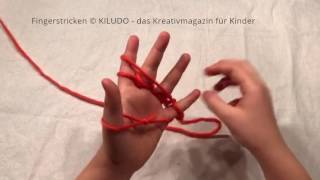 KILUDO Bastelanleitung Fingerstricken für Kinder [upl. by Alecram971]