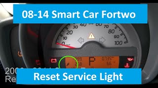 DIY Smart Car ForTwo Reset Maintenance Service Light [upl. by Terbecki]