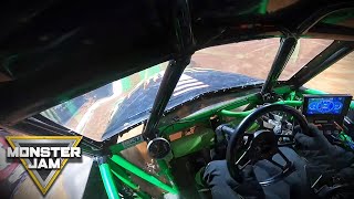 Grave Digger Monster Jam Freestyle Onboard with Backflip  Atlanta 2020  Monster Jam [upl. by Noret]