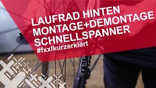 Hinterrad beim Fahrrad einbauenausbauen [upl. by Asnarepse]