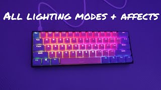 All gk61x lighting modes [upl. by Ayekram521]