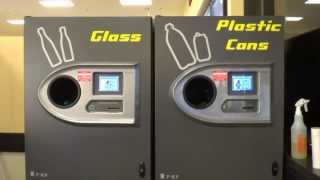 TOMRA T53 Recycling Reverse Vending Machine  Hannaford Lancaster Street Leominster MA [upl. by Ecnerret]