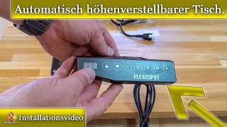 Höhenverstellbarer Schreibtisch  Elektrisch höhenverstellbares Tischgestell Flexispot E2DE [upl. by Kally244]