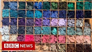 Recycling fashion The town turning waste into clothes BBC News [upl. by Azitram761]