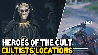 Assassins Creed Odyssey  All HEROES OF THE CULT CULTISTS Location Walkthrough [upl. by Trinia]