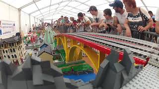 Lego train TGV 10233  horizon express running  Fanabriques 2015 [upl. by Botnick]