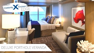 Deluxe Porthole View with Veranda  Celebrity Edge Full Walkthrough Tour amp Review 4K  2021 [upl. by Nosmas654]