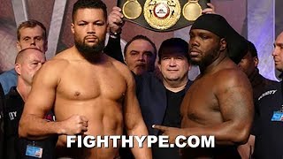 JOE JOYCE VS BERMANE STIVERNE FULL WEIGHIN JOYCES STARES HOLE THROUGH STIVERNE [upl. by Roderick]