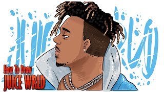 How To Draw JUICE WRLD step by step [upl. by Rednal]