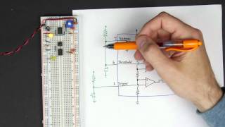 Monostable 555 timer  8bit computer clock  part 2 [upl. by Yzdnil]