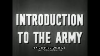 WWII INTRODUCTION TO THE US ARMY 1944 INDUCTION OF SOLDIERS FILM Part 1 28934 [upl. by Aivekal]