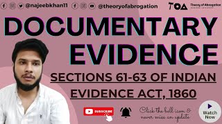 Documentary evidence Primary evidence and Secondary evidence Indian Evidence Act [upl. by Enytnoel]