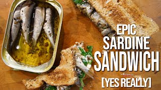 Best Sardine Sandwich Recipe  SAM THE COOKING GUY [upl. by Burrton]