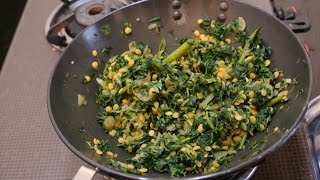 Homemade Methi Bhaji Sabzi Fenugreek leaves vegetable EASY RECIPE [upl. by Ylhsa]