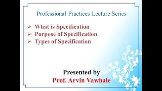 Introduction to Specification [upl. by Ardnos]