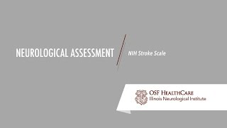 Neurological Assessment  NIH Stroke Scale [upl. by Roxi16]