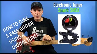 HOW TO TUNE A BASS GUITAR USING A DIGITAL TUNER [upl. by Mun]