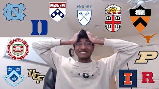 COLLEGE DECISIONS REACTIONS 2022 EDITION  Ivies T20s UT GT UNC Emory UIUC UCF and more [upl. by Braasch]