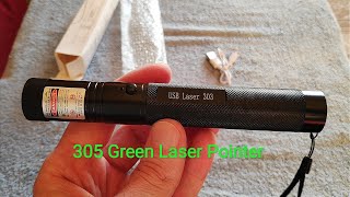 303 Green Laser Pointer 5mW USB Rechargeable [upl. by Marian943]