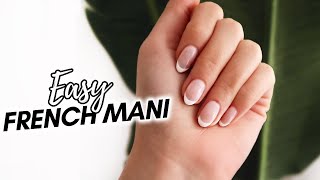 EASY French Manicure for Beginners GEL AT HOME  Bougie on a Budget [upl. by Erminia107]