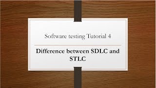 Difference between Software Development Life Cycle SDLC and Software Testing Life Cycle STLC [upl. by Vinnie337]