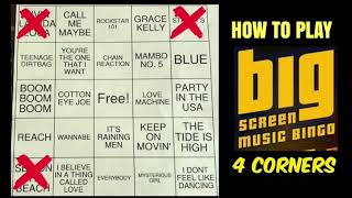 How to Play Big Screen Music Bingo [upl. by Forward]