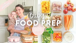 BABY FOOD MEAL PREP  Homemade Purees  Free Downloadable Guide [upl. by Axia]