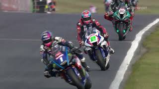 2022 Bennetts British Superbike Championship  RD8  Snetterton  Race 3 highlights [upl. by Ilyk]