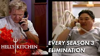 EVERY Season 3 Elimination On Hells Kitchen [upl. by Naloj]