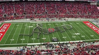 The Ohio State Marching Band Oct 18 halftime show Classic Rock [upl. by Llewsor]