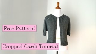 Cropped Raglan Cardi Tutorial [upl. by Golightly898]