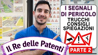 SEGNALI DI PERICOLO PT2  IL RE DELLE PATENTI  PATENTE B  ESAME DI TEORIA [upl. by Shimberg538]