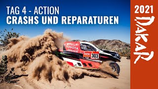 Inside Dakar 2021 Tag 4  Action Crashs und Reparaturen [upl. by Aloisius]