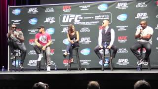 Jon Jones amp Daniel Cormier Verbal Sparring UFC 178 QampA Media Day LA [upl. by Airdnek]