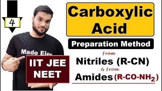 L4 Carboxylic Acid Prep by Nitriles amp Amides  NEET JEE  By Arvind Arora [upl. by Plato]