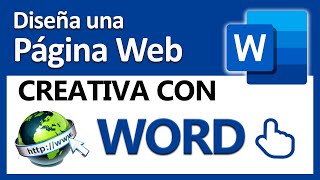 😱Crear una PÁGINA WEB con Word fácil y muy creativa👍 [upl. by Aerdnaxela]