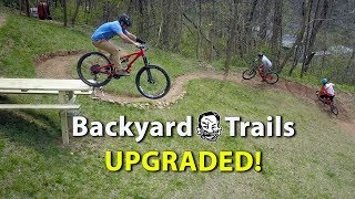 Backyard MTB Trails with quotSicknic Tablequot  Berm Creek Upgrades [upl. by Learsiy444]