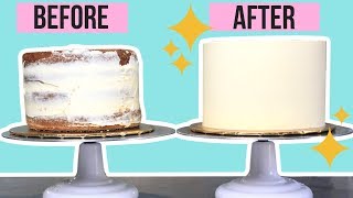 COMO EMBETUNAR UN PASTEL CON BORDES PERFECTOS  TIPS DE REPOSTERÍA [upl. by Akcirred]