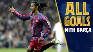 ALL THE GOALS Every Ronaldinho strike for Barça [upl. by Arte]