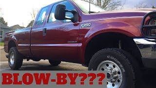 Ford 73 Powerstroke Detailed Blow by Test [upl. by Llyrrad390]