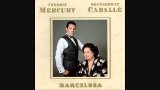 Freddie Mercury and Montserrat Caballe  Barcelona  Barcelona  LYRICS 1988 HQ [upl. by Airtemad]