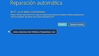 SOLUCIÓN Preparando Reparación Automática Windows 10  diagnosticando su PC [upl. by Anirrok]