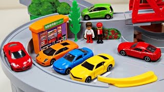 Best Toddler Learning Cars Trucks Colors for Kids 1 Teaching Colours Tomica Mountain Drive [upl. by Zelten]