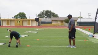 ProTips Football Drills The 3Cone L Drill [upl. by Novanod]