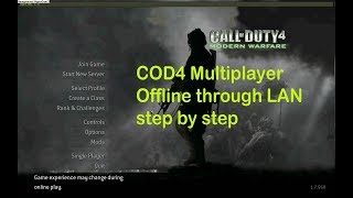 How to play COD4 offline multiplayer through LAN explained step by step [upl. by Rothenberg]