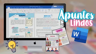 CÓMO HACER APUNTES BONITOS EN WORD [upl. by Eupheemia983]